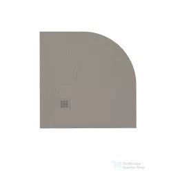  Zenon Angular Slate 80x80 cm-es negyedköríves zuhanytálca, Moka ANG80MO