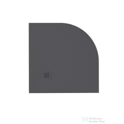   Zenon Angular Slate 80x80 cm-es negyedköríves zuhanytálca, Negro ANG80NE