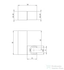 Deante SQUARE kézizuhany tartó, króm ANS_021U