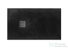 Roca Terran Stonex 100x80 cm-es zuhanytálca lefolyóval,Fekete AP1013E832001400