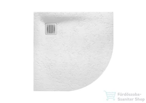 Roca Terran Stonex 90x90 cm-es íves zuhanytálca lefolyóval,fehér AP10538438401100