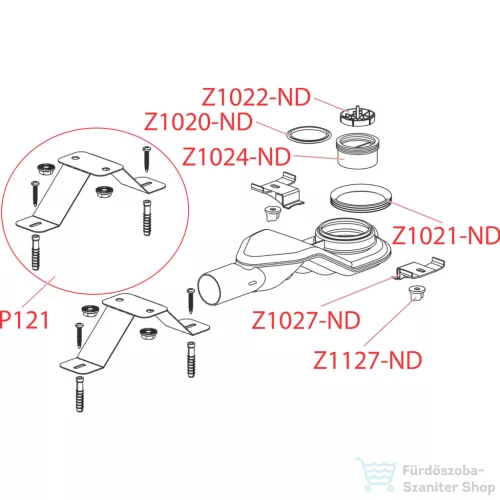 Alcaplast APZ-S6 Extra-alacsony szifon DN40 és készlet állítható lábakkal