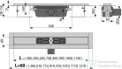 Alcaplast APZ1 zuhanyfolyóka peremmel perforált rácsokhoz, 750 mm APZ1-750
