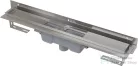 Alcaplast APZ1004 Flexible Zuhanyfolyóka falhoz beállítható szigetelési gallérral, peremmel perforált rácsokhoz, függőleges lefolyóval, 750 mm, APZ1004-750
