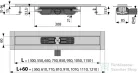 Alcaplast APZ101 Low zuhanyfolyóka peremmel perforált rácsokhoz, 1150 mm APZ101-1150