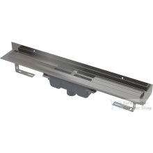   Alcaplast Wall APZ1016 zuhanyfolyóka peremmel tömör rácsokhoz függőleges gallérral falhoz építéshez, függőleges lefolyó, 550 mm, APZ1016-550