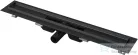 Alcaplast APZ101BLACK Low zuhanyfolyóka peremmel perforált rácsokhoz, 1050 mm, fekete-matt APZ101BLACK-1050