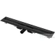 Alcaplast APZ101BLACK Low zuhanyfolyóka peremmel perforált rácsokhoz, 1050 mm, fekete-matt APZ101BLACK-1050