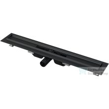   Alcaplast APZ101BLACK Low zuhanyfolyóka peremmel perforált rácsokhoz, 300 mm, fekete-matt APZ101BLACK-300