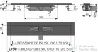 Alcaplast APZ101BLACK  Low zuhanyfolyóka peremmel perforált rácsokhoz, 950 mm, fekete-matt APZ101BLACK-950