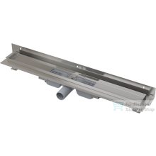   Alcaplast APZ104 Flexible Low zuhanyfolyóka falhoz beállítható szigetelési gallérral, peremmel perforált rácsokhoz, 1050 mm, APZ104-1050