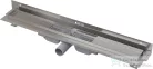 Alcaplast APZ104 Flexible Low zuhanyfolyóka falhoz beállítható szigetelési gallérral, peremmel perforált rácsokhoz, 550 mm, APZ104-550