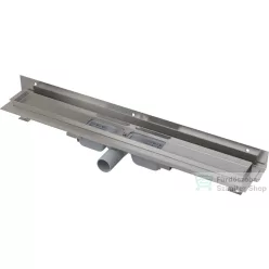   Alcaplast APZ104 Flexible Low zuhanyfolyóka falhoz beállítható szigetelési gallérral, peremmel perforált rácsokhoz, 950 mm, APZ104-950