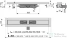 Alcaplast APZ106 Professional Low zuhanyfolyóka peremmel tömör rácsokhoz, 300 mm, APZ106-300