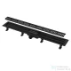 Alcaplast APZ10 Simple műanyag zuhanyfolyóka, peremmel perforált rácsokhoz, 550 mm, fekete-matt APZ10BLACK-550M