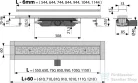 Alcaplast APZ111 "Antivandal" Low zuhanyfolyóka ráccsal, 850 mm APZ111-850M