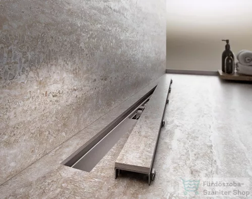 Alcaplast APZ115 Marble Low zuhanyfolyóka perem nélkül, burkolható ráccsal, 550 mm APZ115-550