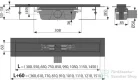Alcaplast APZ1BLACK zuhanyfolyóka peremmel perforált rácsokhoz, 1050 mm, fekete-matt APZ1BLACK-1050