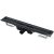 Alcaplast APZ1BLACK zuhanyfolyóka peremmel perforált rácsokhoz, 650 mm, fekete-matt APZ1BLACK-650 
