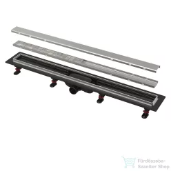   Alcaplast APZ20 Simple műanyag zuhanyfolyóka, rozsdamentes peremmel kétoldalú rácsokhoz, 650 mm, APZ20-650