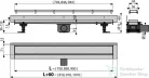 Alcaplast APZ23 Fit and Go Wall zuhanyfolyóka peremmel kétoldalú rácsokhoz, függőleges gallérral falhoz építéshez, 850 mm, APZ23-DOUBLE9-850