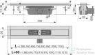 Alcaplast APZ6 Professional zuhanyfolyóka peremmel tömör rácsokhoz, 850 mm, APZ6-850