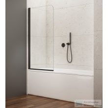   AQUALINE VILMA kádparaván, 600mm, transzparent üveg, matt fekete profil (AQ6014B)