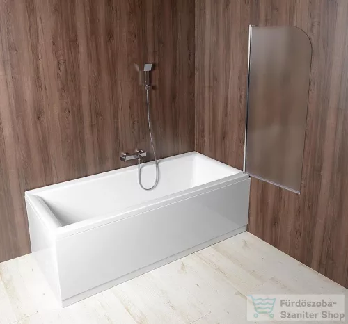 AQUALINE VILMA kádparaván jobbos, 60x140cm,  6mm BRICK üveg, króm AQ6018P
