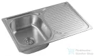 AQUALINE Rozsdamentes mosogatótálca, csaptelep furat nélkül, csepegtető tálcával, 78x18x48cm, inox (AQ7848B)