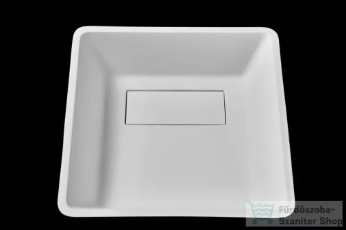 BEMUTATÓTERMI AREZZO design CLEVELAND 40x39,7 pultra ültethető mosdó, solid surface, fehér AR-0021