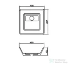 BEMUTATÓTERMI AREZZO design CLEVELAND 40x39,7 pultra ültethető mosdó, solid surface, fehér AR-0021