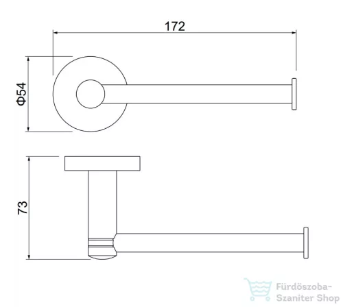 AREZZO design RONO WC papír tartó, szálcsiszolt bronz AR-030043BB