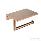 AREZZO design RONO WC papír tartó, polccal, szálcsiszolt bronz AR-030046BB