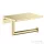 AREZZO design RONO WC papír tartó, polccal, szálcsiszolt arany AR-030046BG