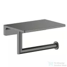 AREZZO design RONO WC papír tartó, polccal, gun metal AR-030046GM