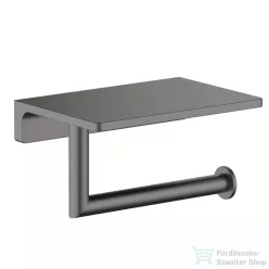   AREZZO design RONO WC papír tartó, polccal, gun metal AR-030046GM
