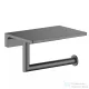 AREZZO design RONO WC papír tartó, polccal, gun metal AR-030046GM