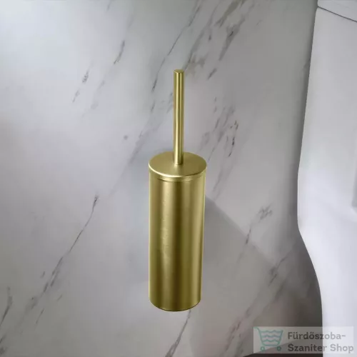 AREZZO design RONO falra szerelhető vagy szabadonálló wc kefe tartó, szálcsiszolt arany AR-030063BG
