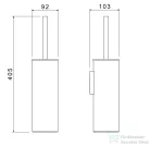 AREZZO design RONO falra szerelhető vagy szabadonálló wc kefe tartó, króm AR-030063CR