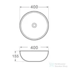 AREZZO design Orlando 40 cm-es mosdótál AR-053