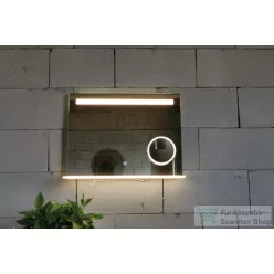   AREZZO design LED TÜKÖR világító polc + hordozható kozmetikai tükör 2 db bluetooth hangszóróval 100X80CM AR-10080KT