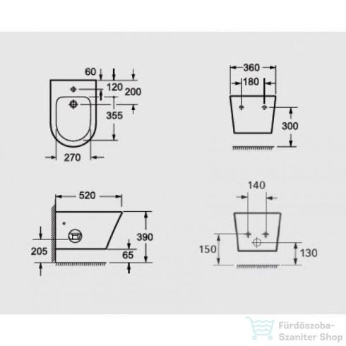 AREZZO design Indiana függesztett bidet AR-103