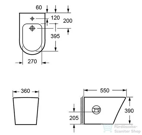AREZZO design Indiana álló bidet AR-104