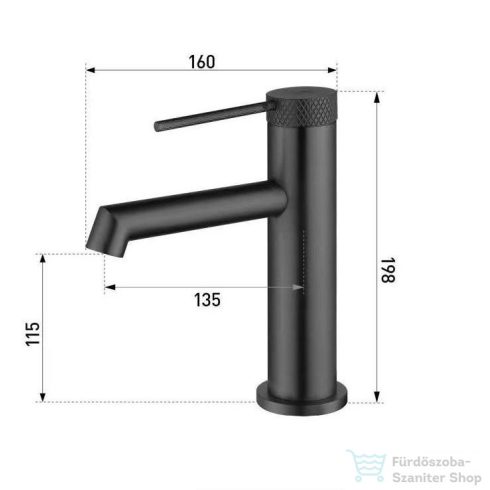 AREZZO design PALMFIELD mosdócsaptelep, leeresztő nélkül, gun metal AR-1101GM