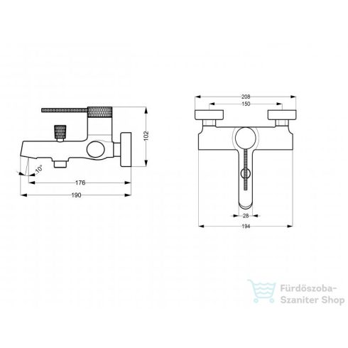 AREZZO design PALMFIELD kádtöltő, gun metal AR-1104GMSET