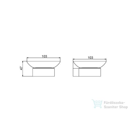 AREZZO design MONO szappantartó, szálcsiszolt arany AR-120021BG