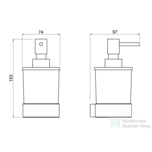 AREZZO design MONO folyékony szappantartó, króm AR-120039C