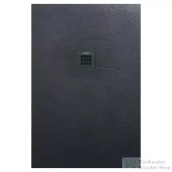  AREZZO design SOLIDSoft zuhanytálca 120x90 cm, ANTRACIT, színazonos lefolyóval (2 doboz) AR-12090A