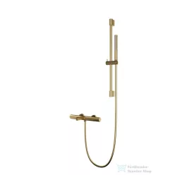   AREZZO design ELEGANT termosztatikus kádcsaptelep zuhanyszettel , szálcsiszolt arany AR-1295BG