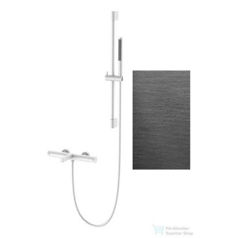 AREZZO design ELEGANT termosztatikus kádcsaptelep zuhanyszettel , gun metal AR-1295GM